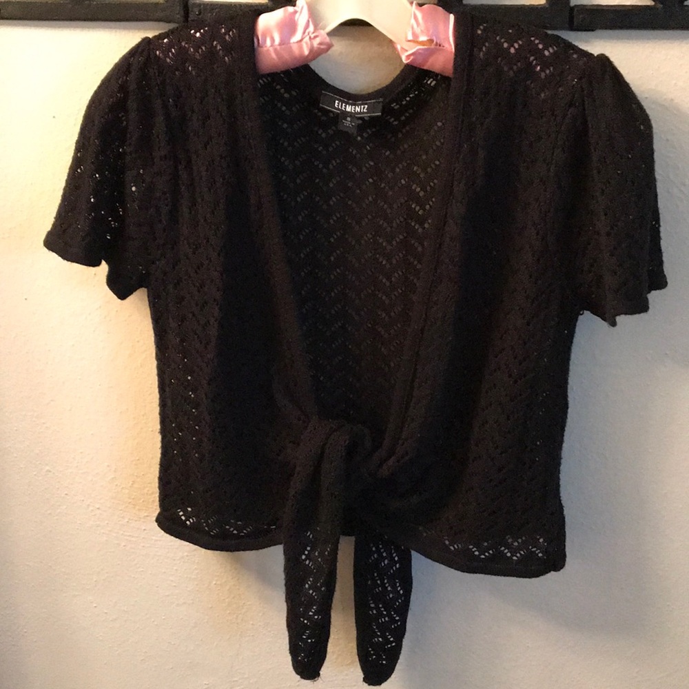 Elementz Women’s Front Tie Cardigan